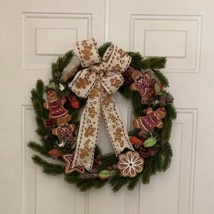 Gingerbread Wreath by Valerie/Gingerbread Ribbon & Cookies/Star & Flower Cookies